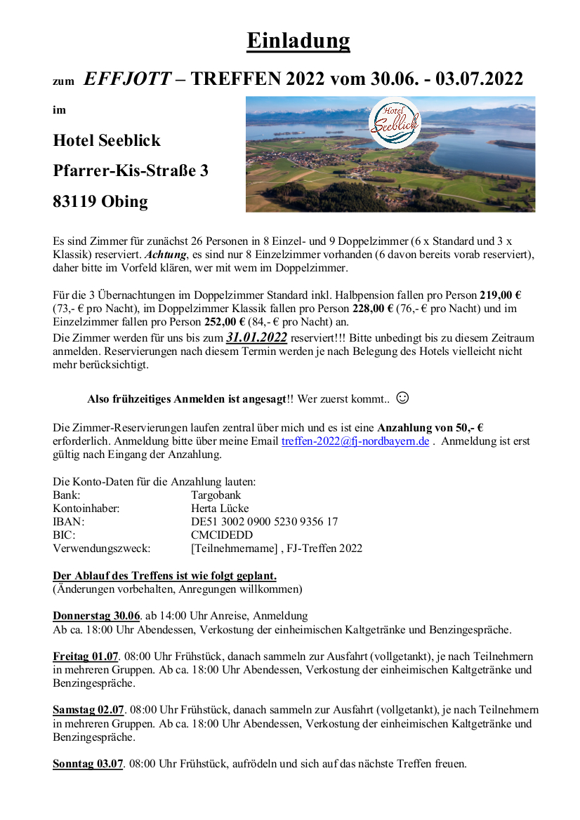 Einladung FJ-Freunde Fr&uuml;hjahrstreffen 2022