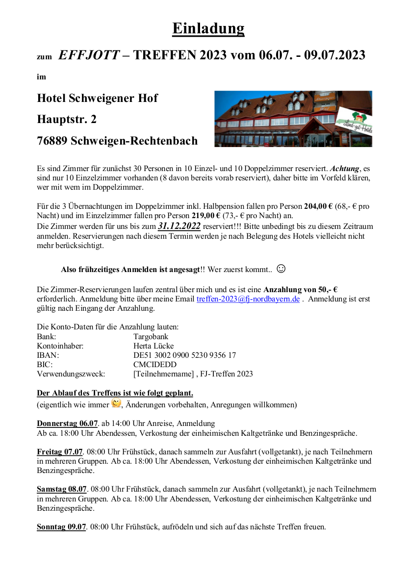 Einladung FJ-Freunde Fr&uuml;hjahrstreffen 2023