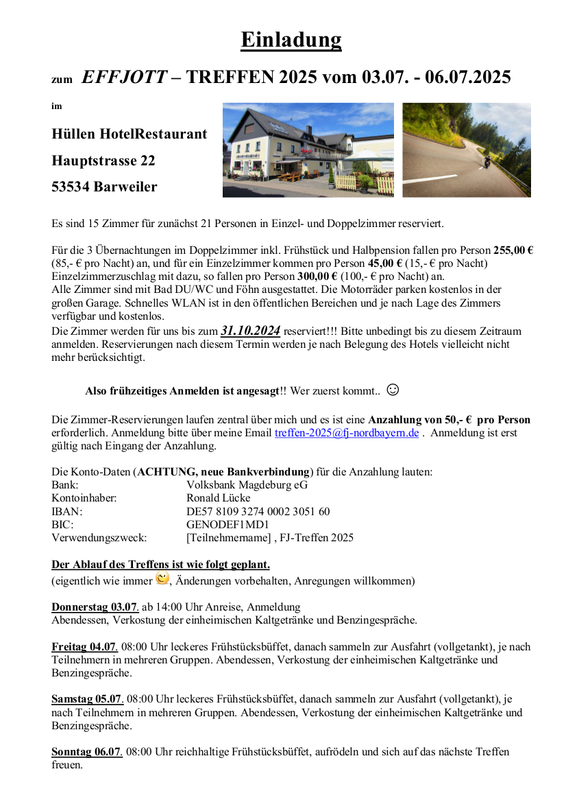 Einladung FJ-Freunde Fr&uuml;hjahrstreffen 2025